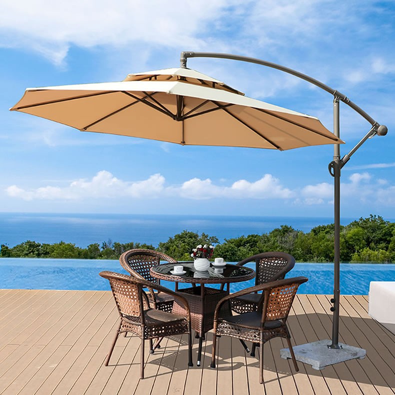 Outdoor Beach Roman Cantilever Offset Parasol Garden Large Banana Hanging Umbrella